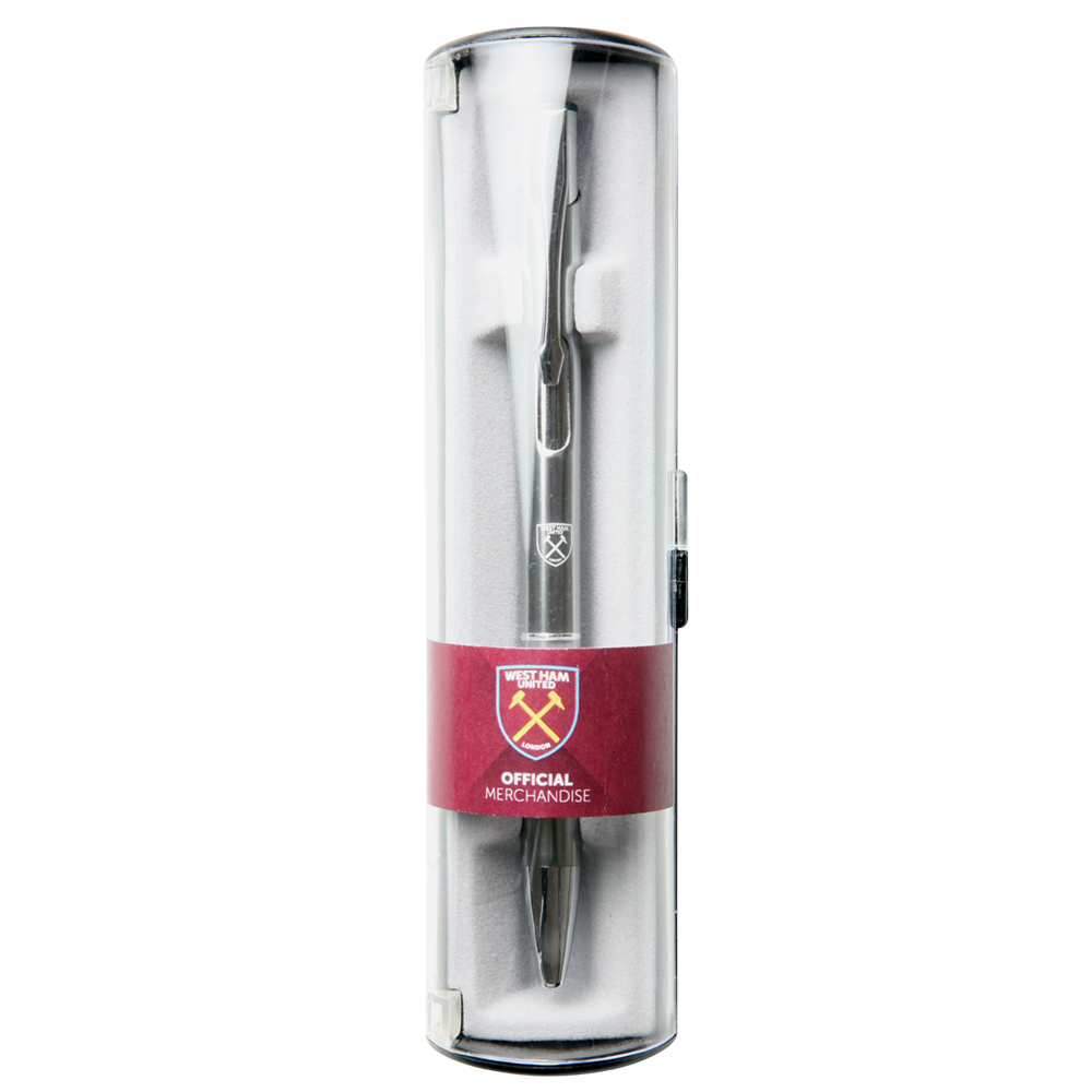 West Ham Chrome Crest Ballpoint Pen West Ham Chrome Crest Ballpoint Pen