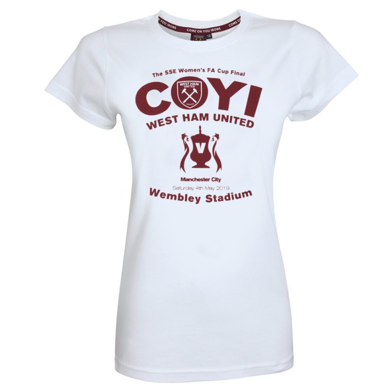 Ladies White Womens FA Cup Final T-Shirt