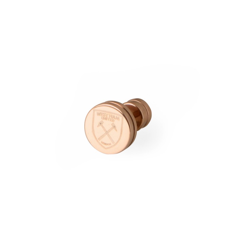 West Ham Single Rose Gold Stainless Steel Ear Stud West Ham Single Rose Gold Stainless Steel Ear Stud