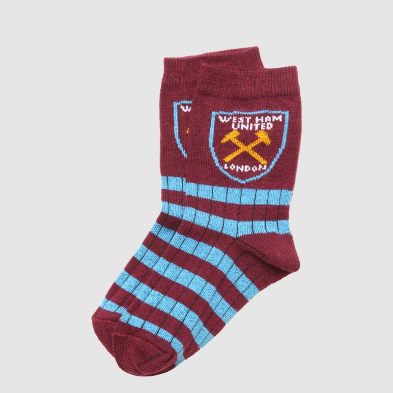 West Ham Junior Bar Scarf Socks West Ham Junior Bar Scarf Socks