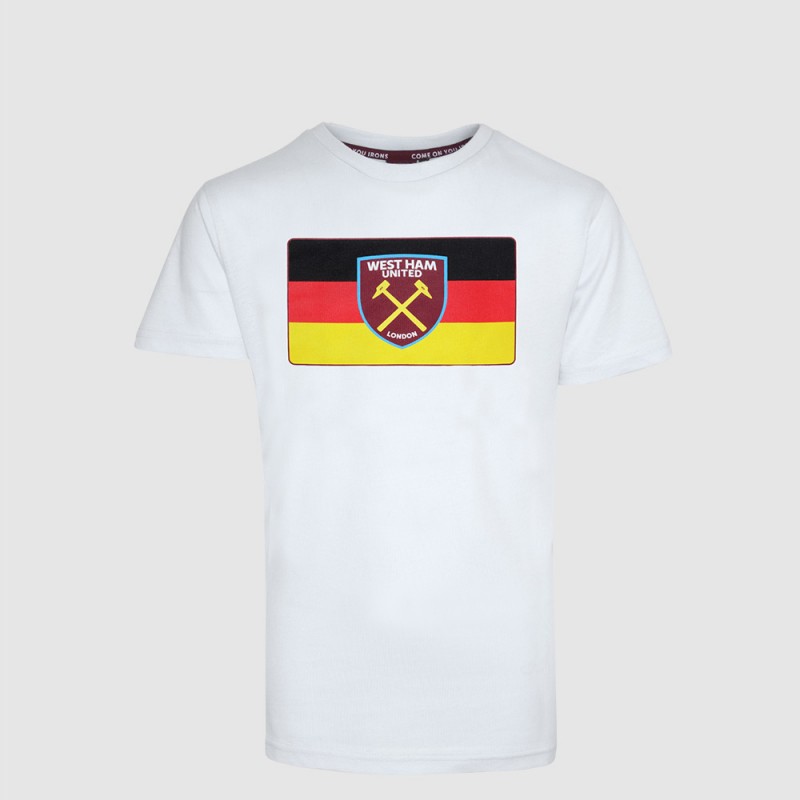 2418 - White Germany Flag/Crest T-Shirt