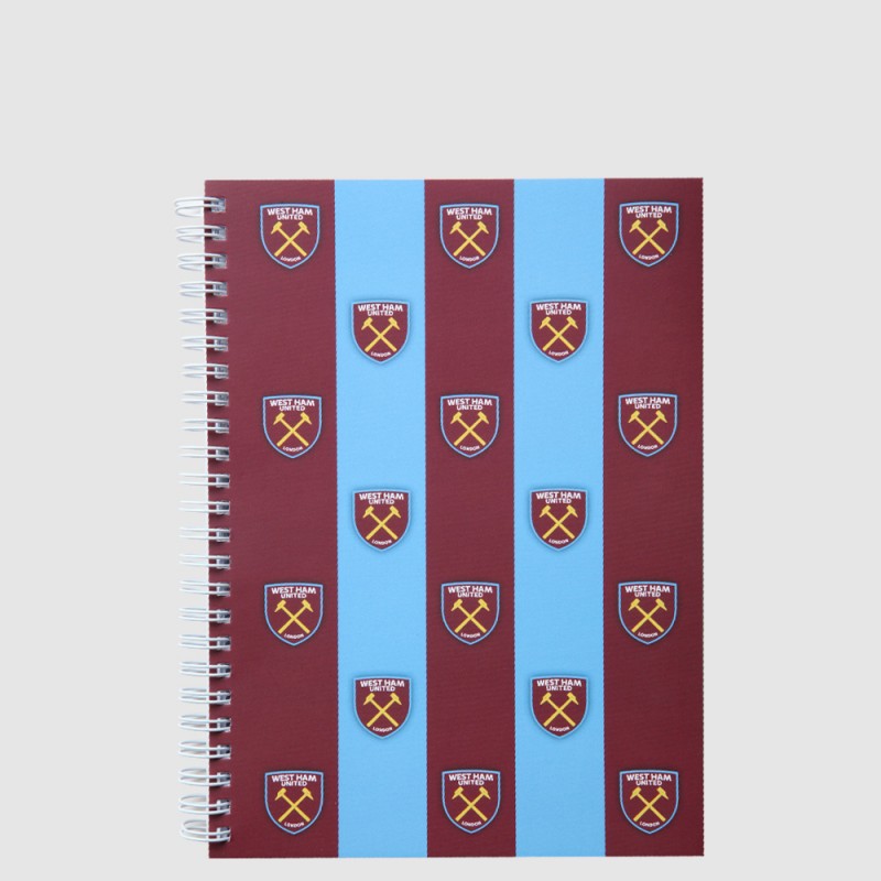 West Ham A5 Bar Scarf Spiral Pad West Ham A5 Bar Scarf Spiral Pad