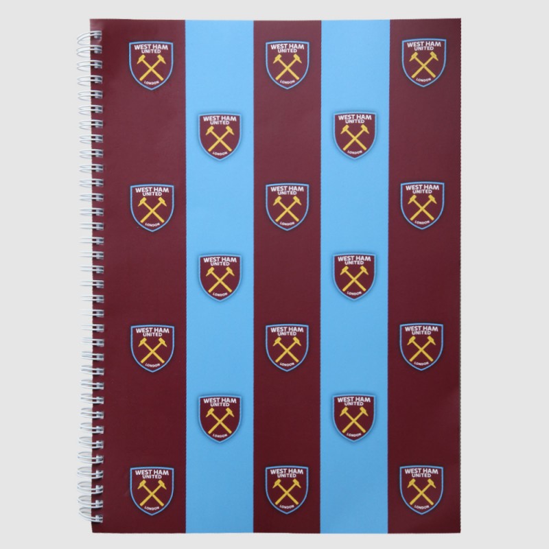 West Ham A4 Bar Scarf Spiral Pad West Ham A4 Bar Scarf Spiral Pad