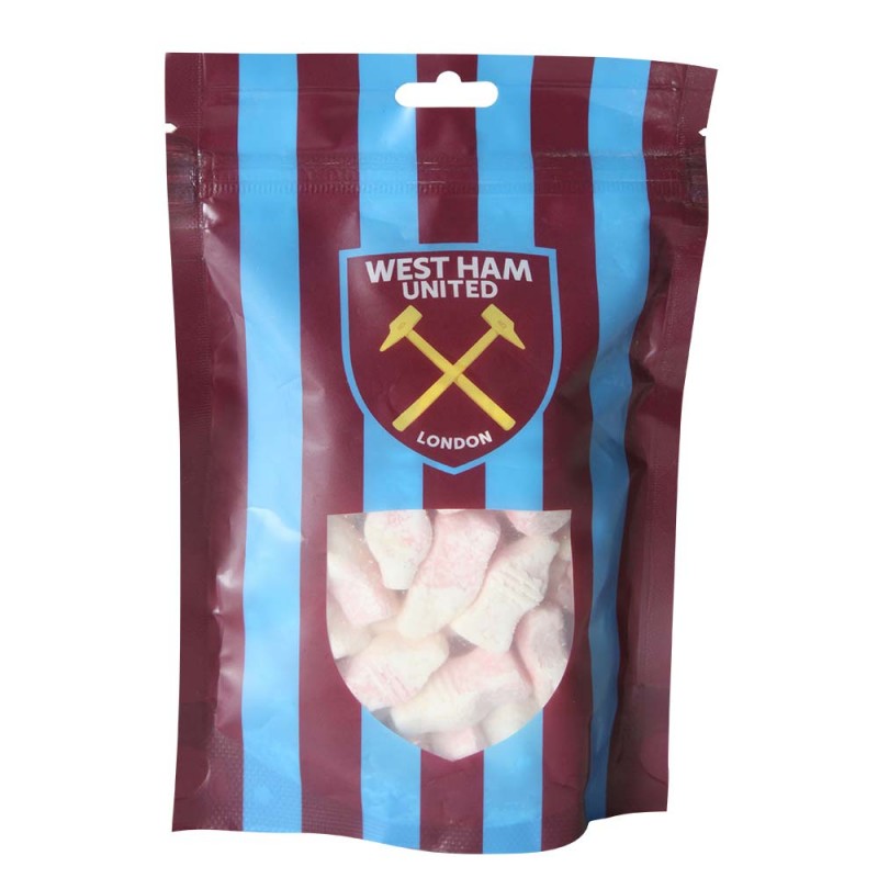 West Ham Strawberry Milk Bottles Sweet Bag West Ham Strawberry Milk Bottles Sweet Bag