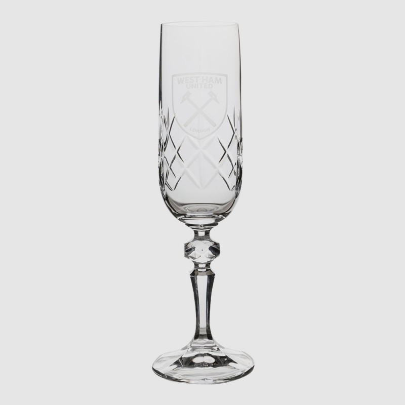 West Ham Crystal Champagne Glass West Ham Crystal Champagne Glass