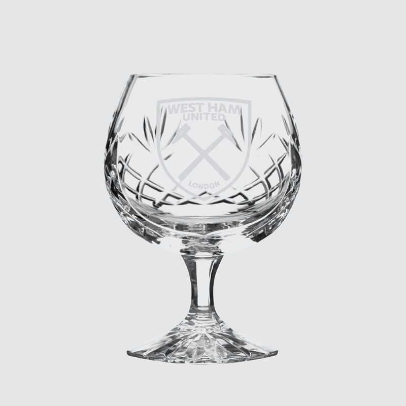 West Ham Crystal Brandy Glass West Ham Crystal Brandy Glass