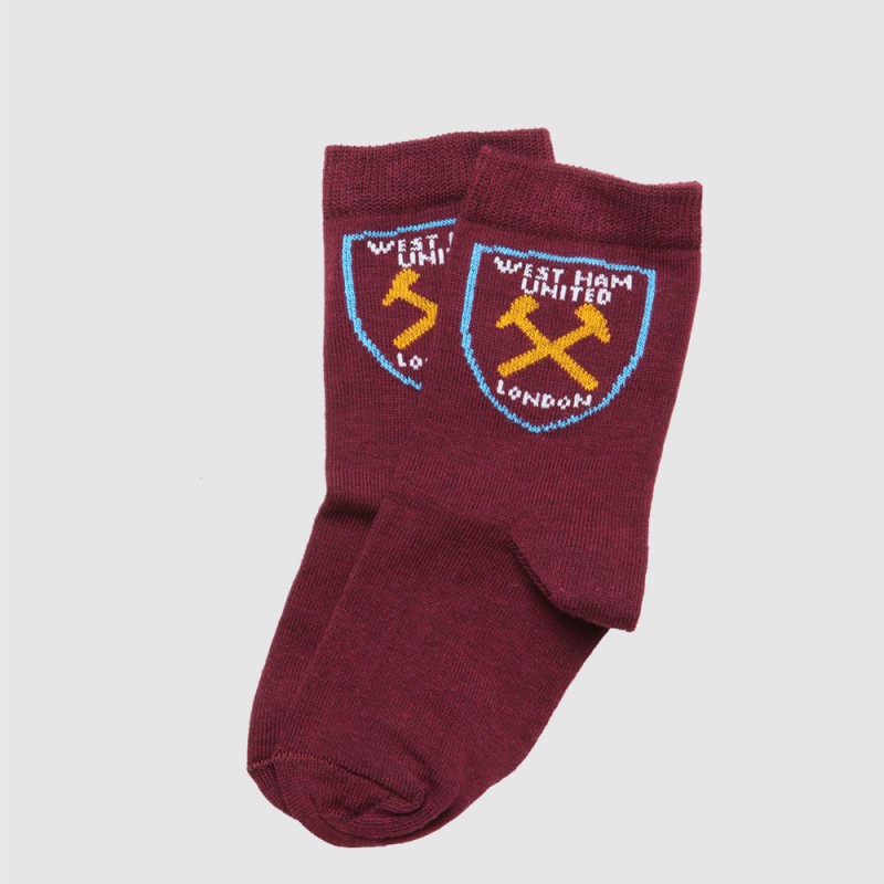 West Ham Junior Claret Crest Socks West Ham Junior Claret Crest Socks