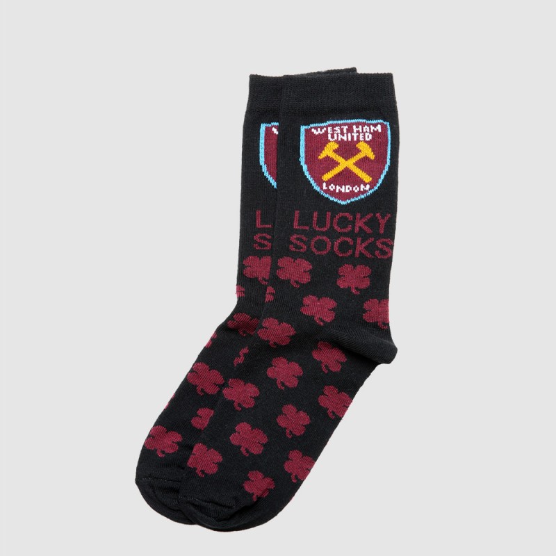 West Ham Junior Black Lucky Matchday Socks West Ham Junior Black Lucky Matchday Socks