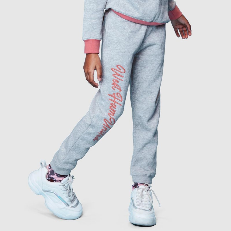 Girls Grey/Pink Sweat Pants Girls Grey/Pink Sweat Pants
