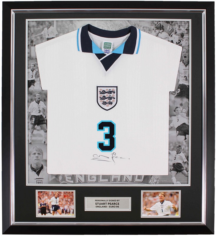 1996 England Pearce Signed Framed Shirt