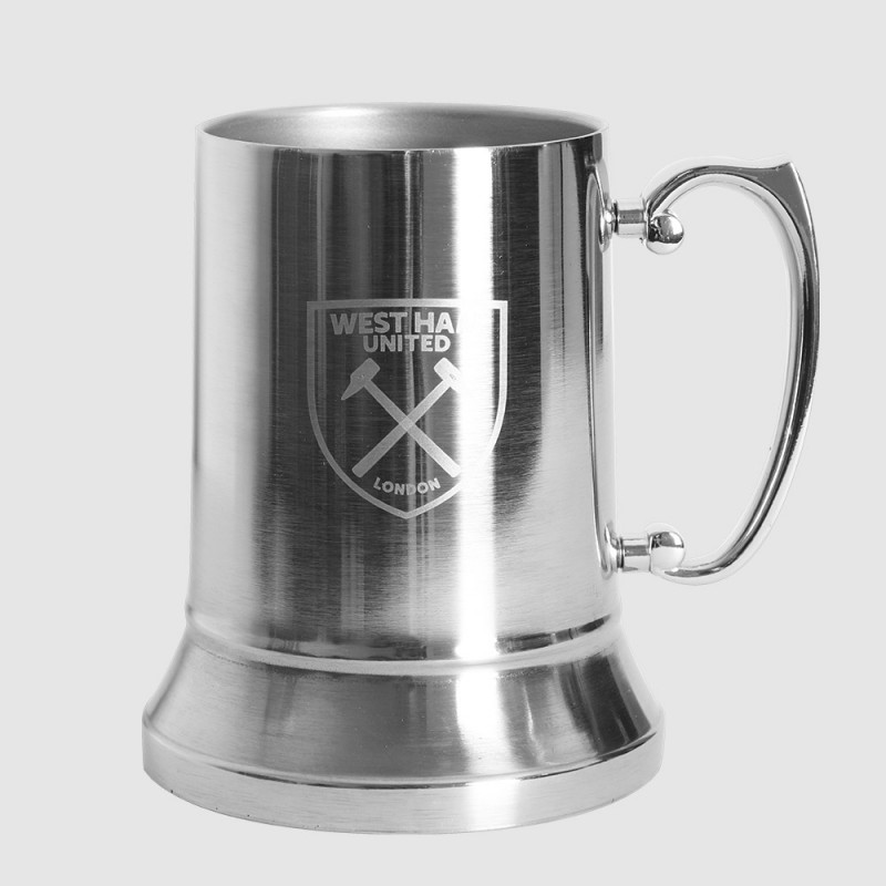 West Ham Boxed Stainless Steel Tankard West Ham Boxed Stainless Steel Tankard