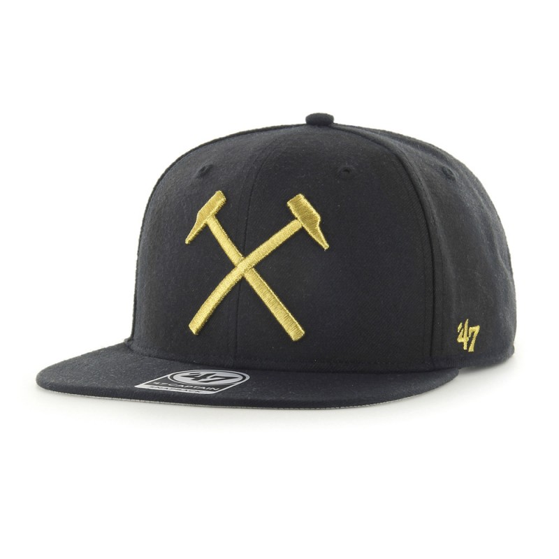 West Ham 47 - Black/Gold Captain Cap West Ham 47 - Black/Gold Captain Cap