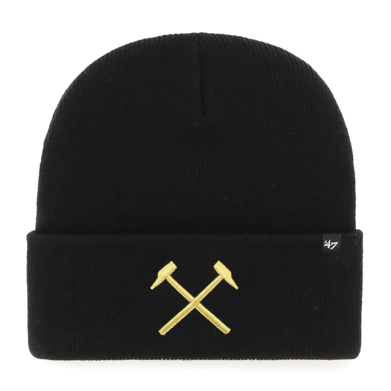 West Ham 47 - Black/Gold Cuff Knit Hat West Ham 47 - Black/Gold Cuff Knit Hat