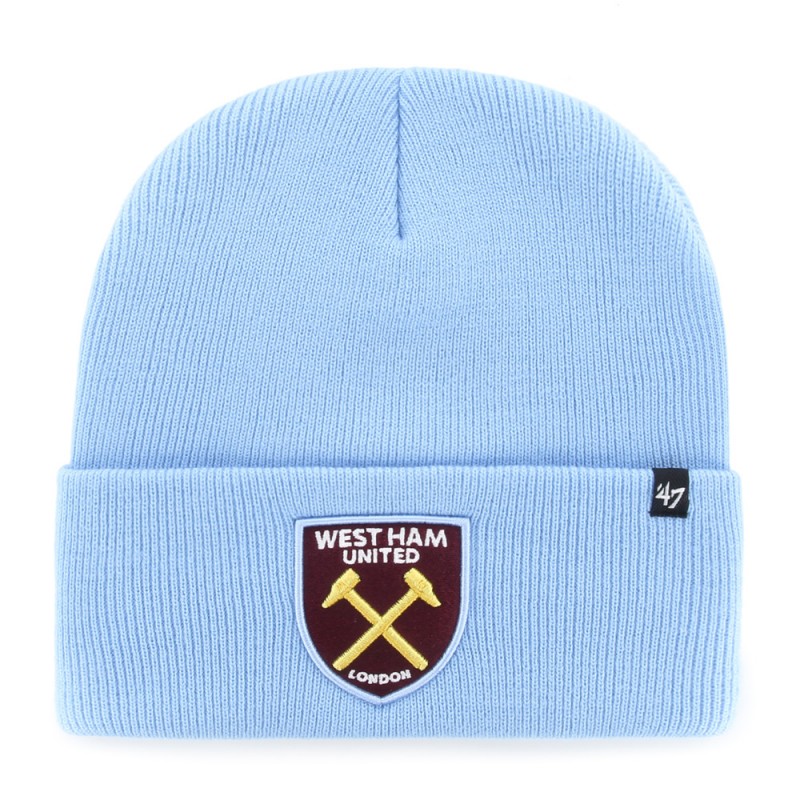 West Ham 47 - Junior Sky Crest Cuff Knit Hat West Ham 47 - Junior Sky Crest Cuff Knit Hat