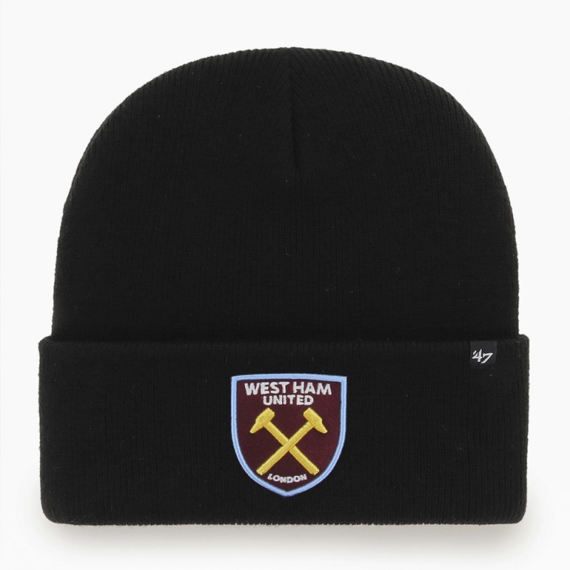 West Ham 47 - Junior Black Crest Cuff Knit Hat