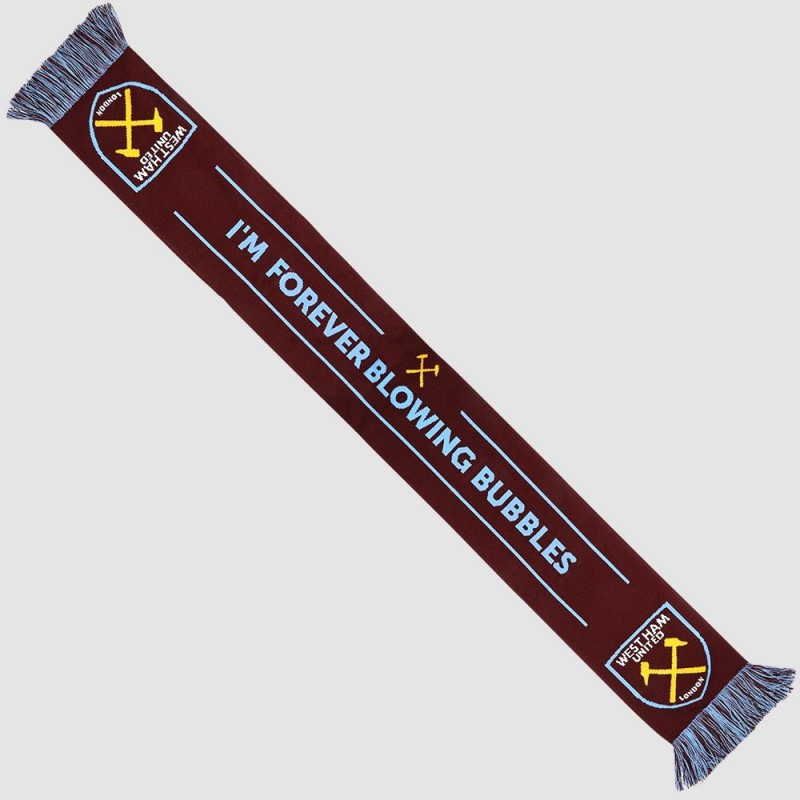 West Ham Bubbles Lyric Scarf West Ham Bubbles Lyric Scarf