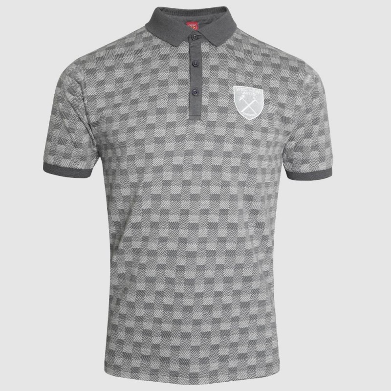 Grey Jaquard Polo