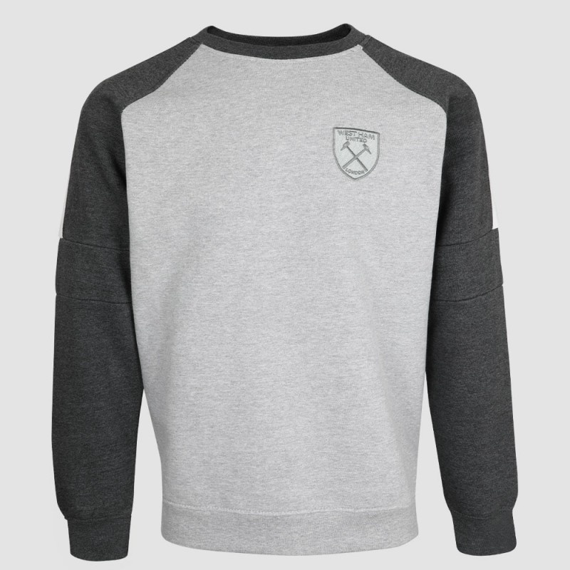 West Ham Grey Panel Sweatshirt