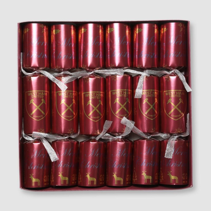 West Ham 6 Pack Christmas Crackers