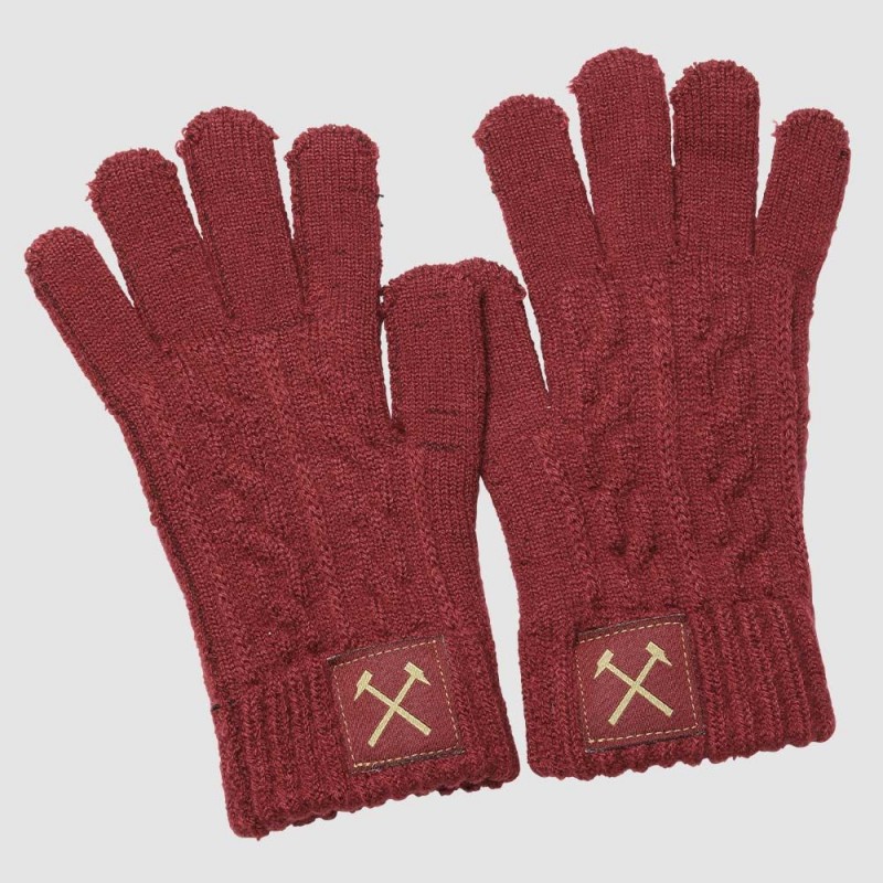 Claret Chunky Cable Gloves Claret Chunky Cable Gloves