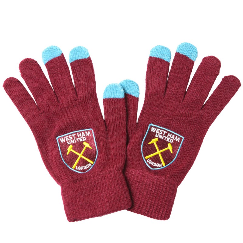 Adults Touch Screen Gloves Claret/Blue Adults Touch Screen Gloves Claret/Blue
