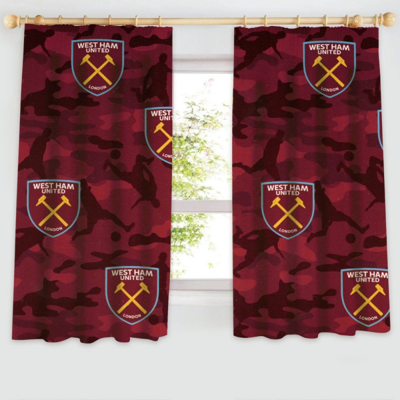 Claret Camo Crest 54 Drop Curtains Claret Camo Crest 54 Drop Curtains