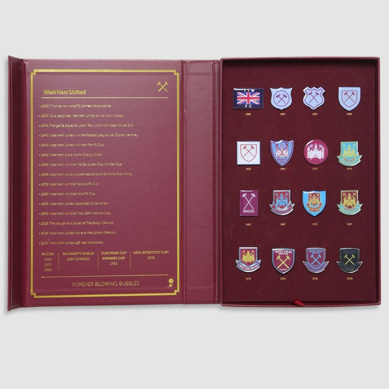 West Ham Crest History Pin Badge Set West Ham Crest History Pin Badge Set