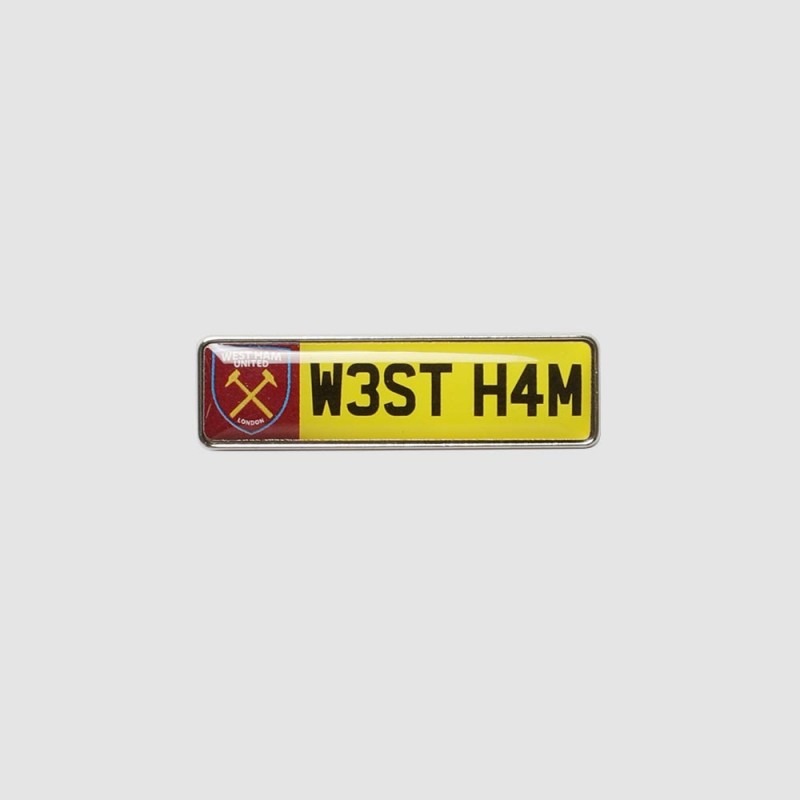 West Ham License Plate Pin Badge