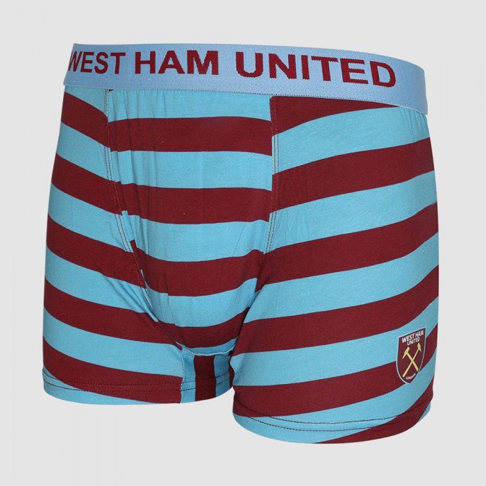 West Ham Bar Stripe Boxer Shorts West Ham Bar Stripe Boxer Shorts