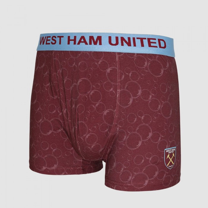 West Ham Junior Claret Bubbles Boxer Shorts