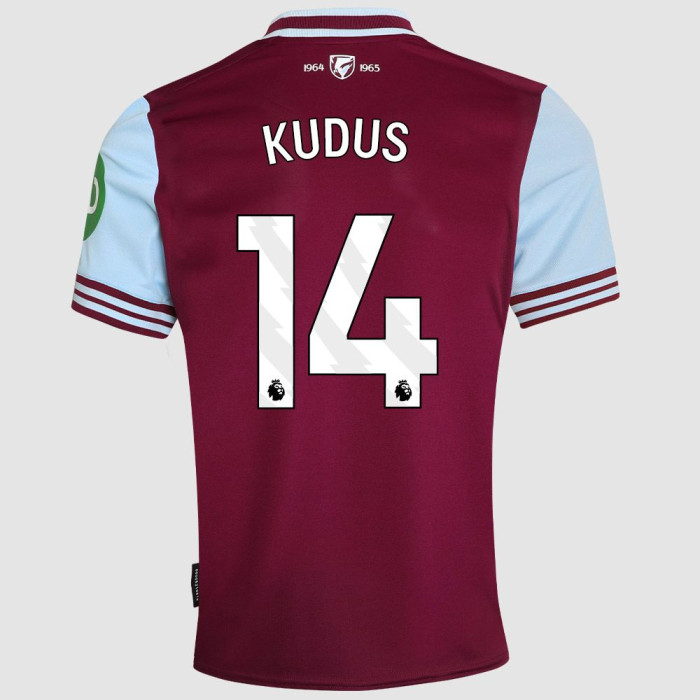 Adult Short Sleeve Home Shirt 24/25 - Claret/Blue