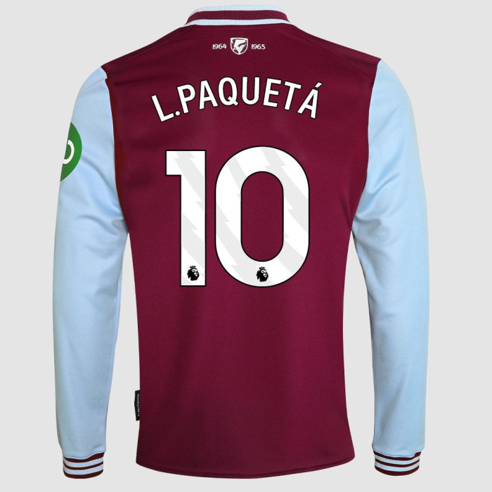 Adult Long Sleeve Home Shirt 24/25 - Claret/Blue