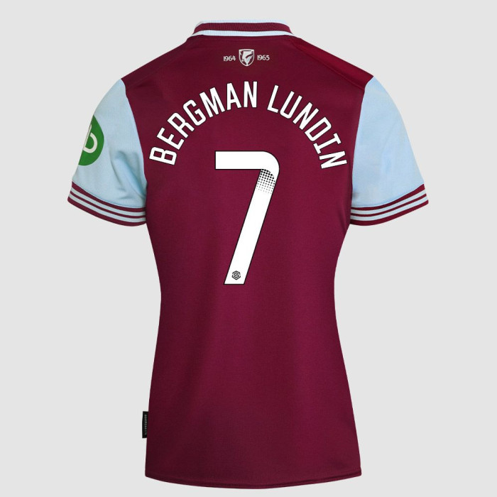 Women's Short Sleeve Home Shirt 24/25- Claret/Blue