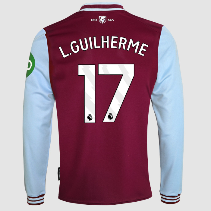 Adult Long Sleeve Home Shirt 24/25 - Claret/Blue