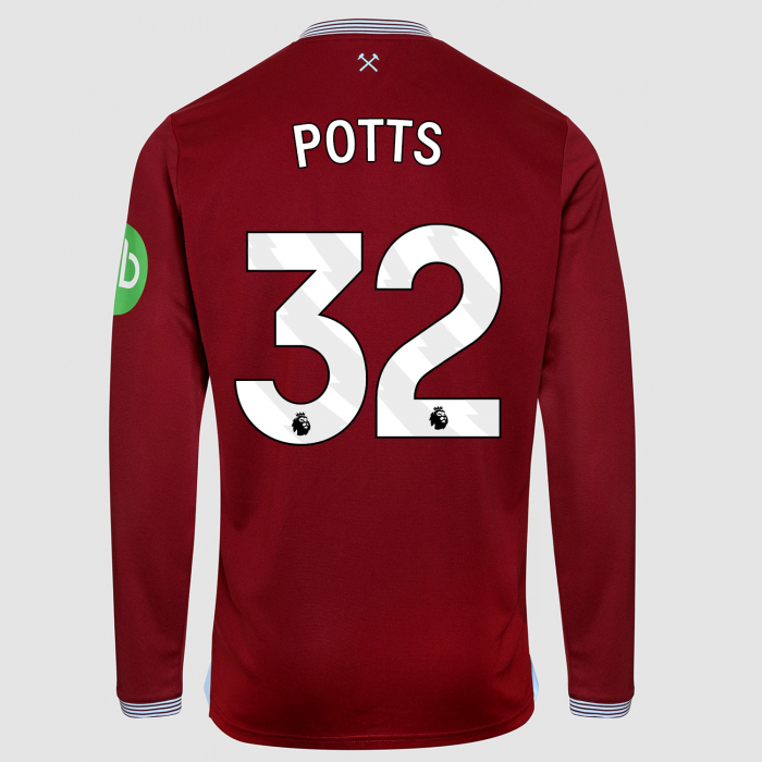 West Ham 25/26 Adults Long Sleeve Home Shirt 