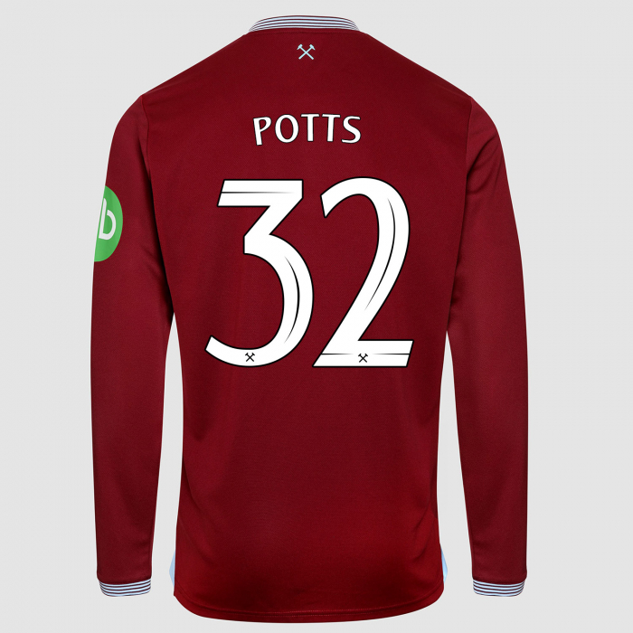 West Ham 25/26 Adults Long Sleeve Home Shirt 