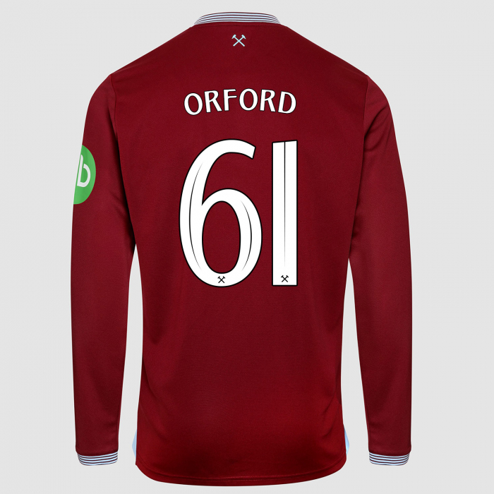 West Ham 25/26 Adults Long Sleeve Home Shirt 