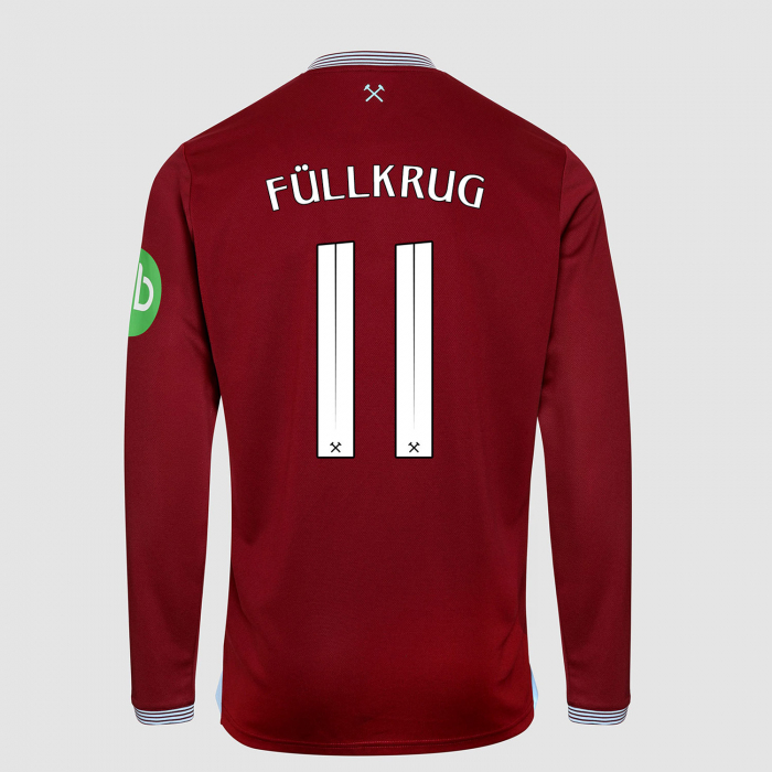 West Ham 25/26 Junior Long Sleeve Home Shirt 